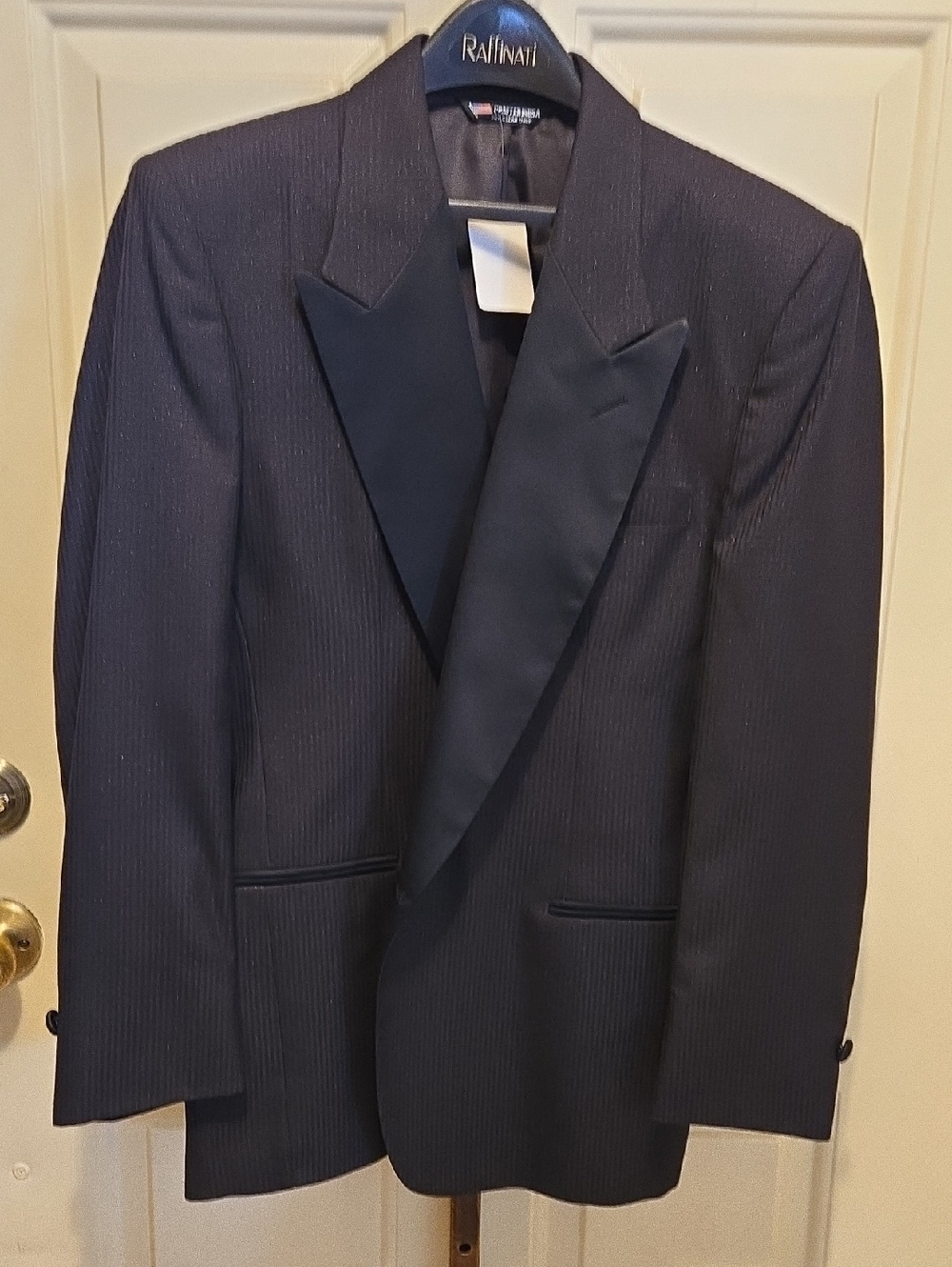 Raffinati Classic Black Tuxedo Dinner Jacket with Satin Lapel